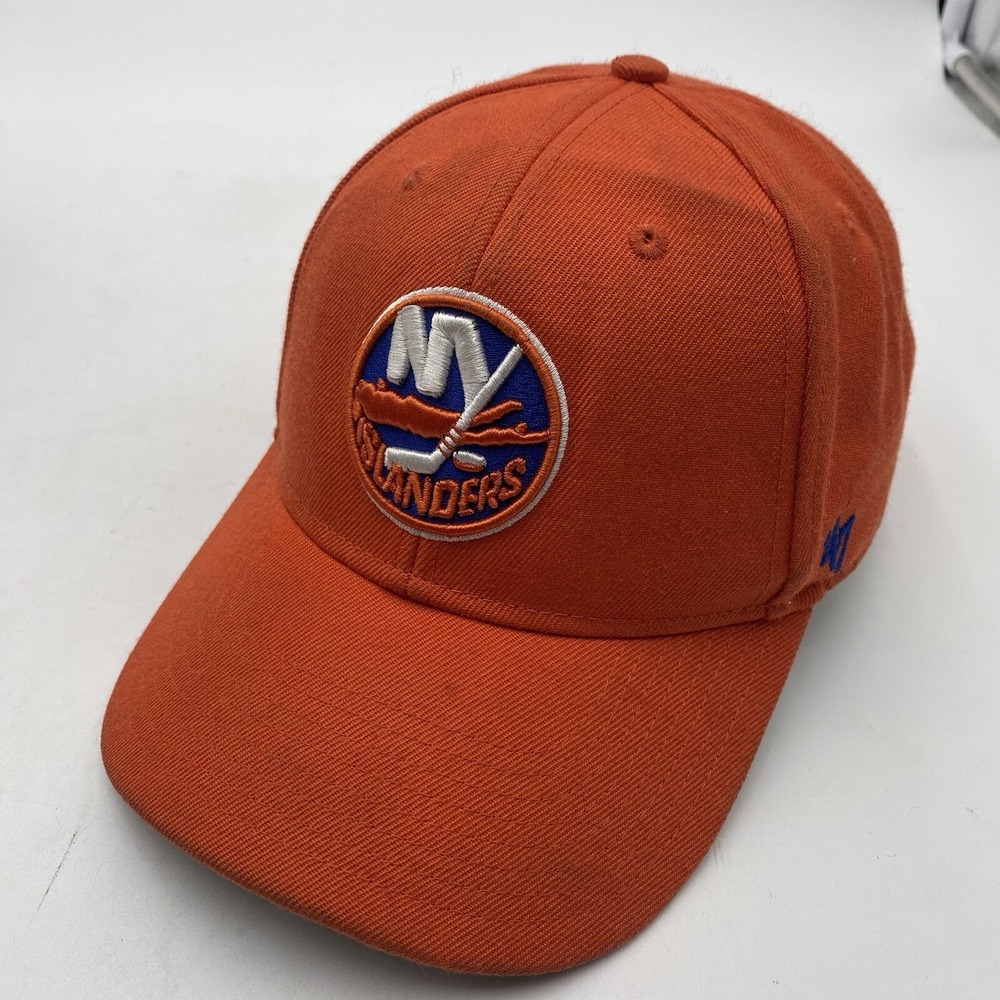 New York Islanders Hat 47 Brand MVP Strapback Adjustable Orange Dad VGC Clean